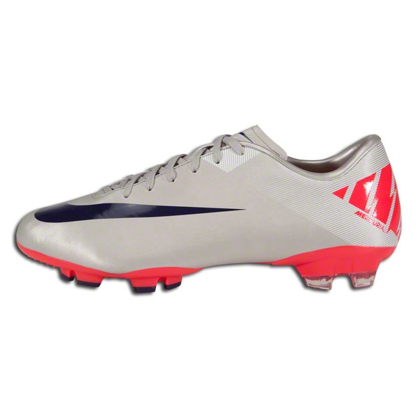 NIKE MERCURIAL GLIDE II FG - GRANITE WITH SOLAR RED