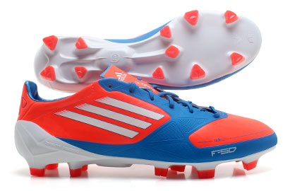 ADIDAS F50 ADIZERO INFRAREDBRIGHT BLUERUNNING WHITE